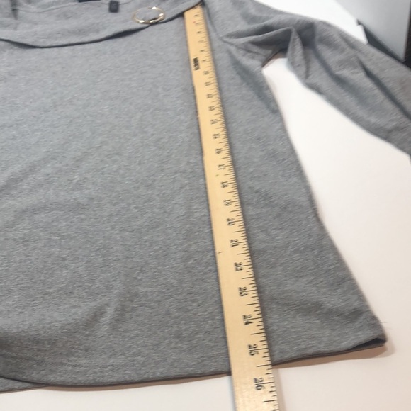 Rafaella Women s Silver Heather 3/4 Sleeve Cotton Blend Scoop Neck Sweater L - Picture 7 of 7